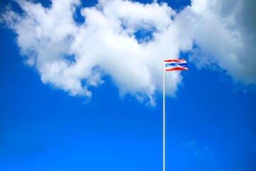 flag in the wind