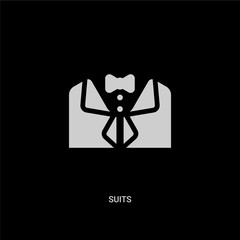 white suits vector icon on black background. modern flat suits from hotel and restaurant concept vector sign symbol can be use for web, mobile and logo.