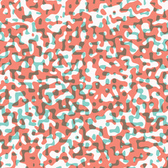 Camouflage seamless pattern in red and blue