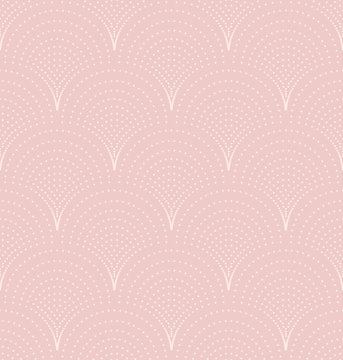 Seamless wave pattern, dusty rose old fashioned seamless background, vector illustration