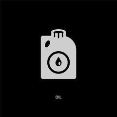 white oil vector icon on black background. modern flat oil from industry concept vector sign symbol can be use for web, mobile and logo.