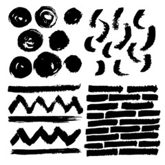 Black ink spots pattern element