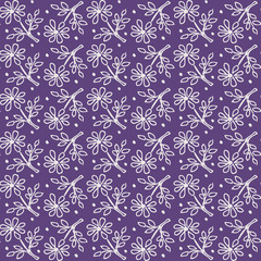 Fabric print, fashion design, hand drawn element, daisy pattern