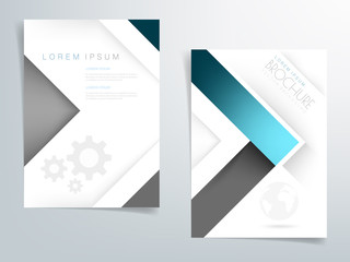 Green brochure template vector design
