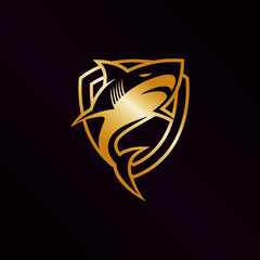 Wild Shark Logo Stock Image