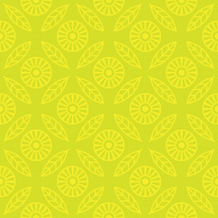 Seamless pattern with calendula or marigolds flowers