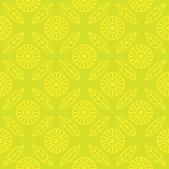 Seamless pattern with calendula or marigolds flowers