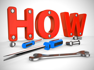 How concept icon means learning or tuition and guidance - 3d illustration