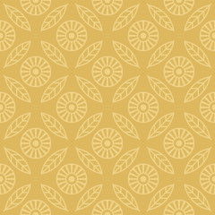 Seamless pattern with calendula or marigolds flowers