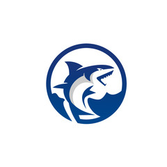Wild Shark Logo Stock Image
