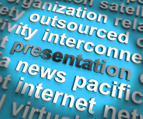 Presentation concept icon means proposal or proposition - 3d illustration