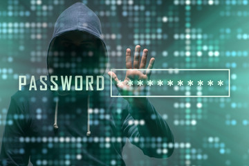 Young hacker in cybersecurty concept