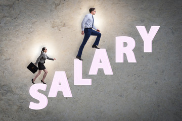 Concept of inequal salary between man and woman