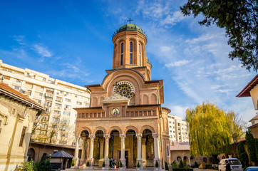 Fototapeta na wymiar Old church in Bucharest, Romania.