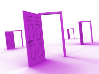 Dreamhouse Doorways Icon Means Finding Your Dream House Or Apartment - 3d Illustration