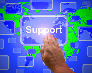 Customer support concept icon means assisting and helping customers - 3d illustration
