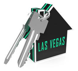 Las Vegas Real Estate Key Depicts Houses And Homes In Nevada - 3d Illustration © Stuart Miles