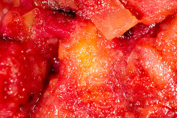 Red fruit jam as abstract background