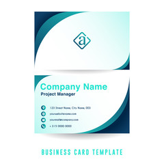 Clean business card template design with minimalist color combination. Company business card template