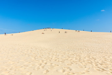 The Dune of Pilat, the tallest sand dune in Europe. La Teste-de-Buch, Arcachon Bay, Aquitaine,...
