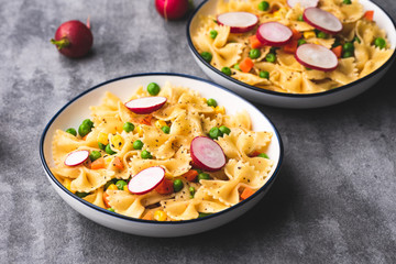 pasta with vegetable food background