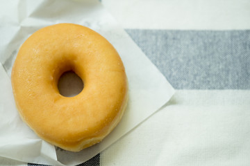 Sweet donut dessert with sugar