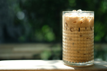 Iced coffee latte