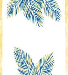 Fototapeta na wymiar Bright and beautiful tropical illustration for creative design of posters, websites, cards, invitations.