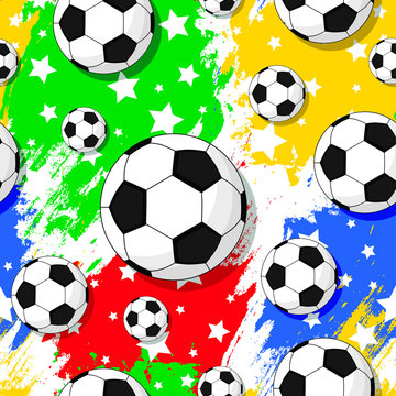 The seamless pattern on the football theme.