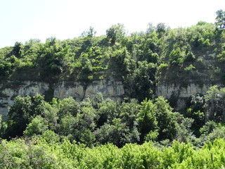 Steep cliffs in the gorge