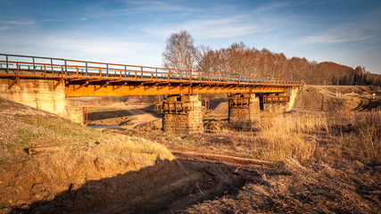 Railway bridge over the river