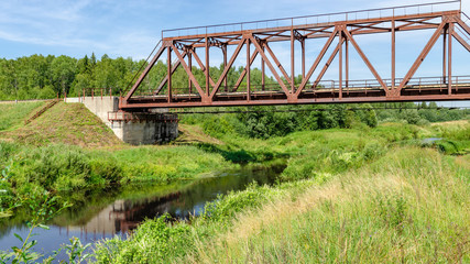Railway bridge over the river