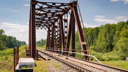 Railway bridge over the river