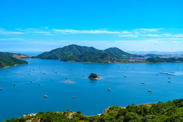 写真素材：四方見展望台、風景、海、鳴門、徳島