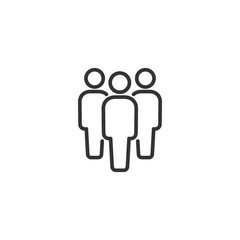 Vector illustration of people line icon.