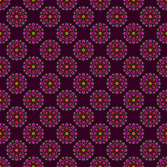 Seamless pattern with ethnic mandala art ornament. Mandala seamless pattern background. Floral mandala pattern background