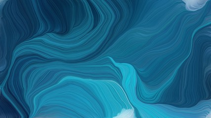 curved lines artwork with teal, medium turquoise and light sea green colors. abstract dynamic wallpaper background and creative drawing design. illustration art © Eigens