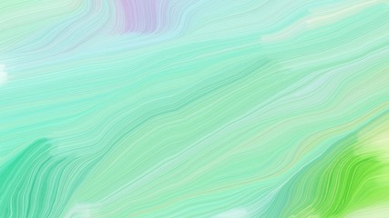 curved lines waves with powder blue, moderate green and light green colors. modern dynamic background and creative wallpaper art drawing