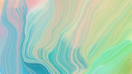 Obraz premium curved lines waves with ash gray, light sea green and medium aqua marine colors. modern dynamic background and creative wallpaper art drawing