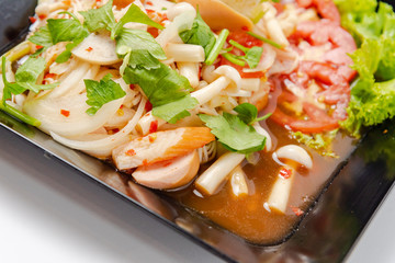 Spicy Mushroom Salad (Yum Hed) - Thai food