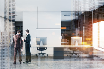 Business people in white office