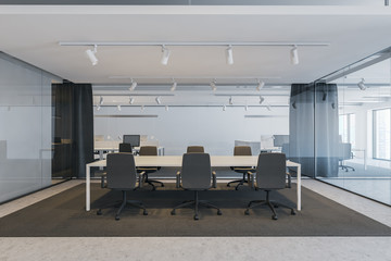 Conference room interior in open space office