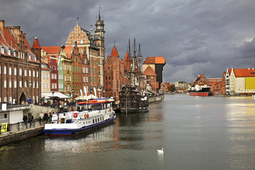 Fototapeta na wymiar Dluga embankment in Gdansk. Poland 