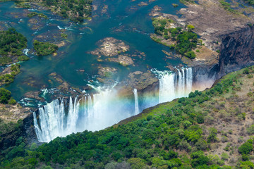Zambezi river, Victoria Falls or Mosi-Oa-Tunya, Zambia and  Zimbabwe, Africa