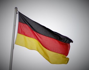 German Flag with a white background