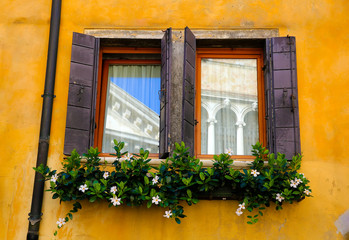 Fototapeta na wymiar Windows from the Venice, Italy