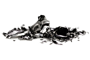 99.9% fine carbon isolated on white background