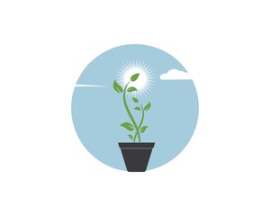 plant logo icon vector illustration design