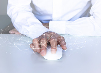 mano, mouse, cliccare, clic, rete sociale, tecnologia, rete, 