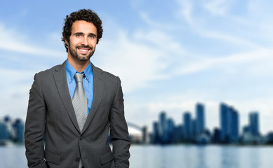 Fototapeta premium Successful manager outdoor